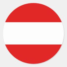 Austria High quality Flag Round Stickers
