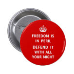 Authentic Freedom Is In Peril Original Red Pins