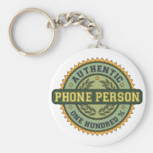 Authentic Phone Person Key Chain
