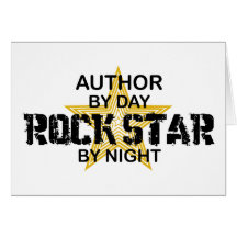 Author Rock Star by Night Card