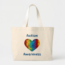 Autism Awareness Heart Bag
