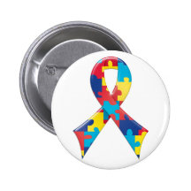 Autism Awareness Ribbon A4 Pins