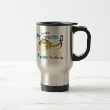 Autism BRIGHTEN MY WORLD 1 Grandkids Coffee Mugs