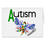 AUTISM Butterfly 3.1 Greeting Cards
