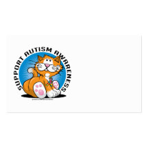 Autism Cat Business Card Template