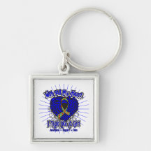 Autism Heart I Fight Like A Girl Key Chains