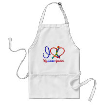 Autism I Love My Autistic Grandson Apron