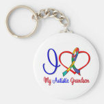 Autism I Love My Autistic Grandson Key Chain