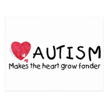 Autism Makes The Heart Grow Fonder (Heart) Postcards