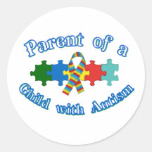 Autism Parent Round Stickers
