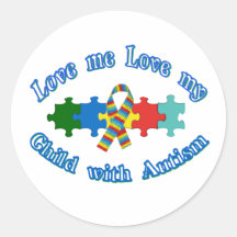 Autism Parent Round Stickers