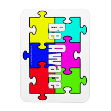 Autism Puzzle "Be Aware" Flexible Fridge Magnet