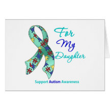 Autism Support For My Daughter Card