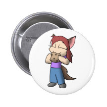 Autistic Kemonomimi Girl w/ Cookie Buttons