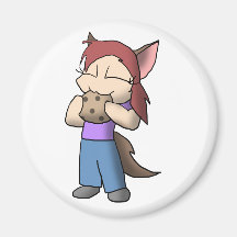 Autistic Kemonomimi Girl w/ Cookie Magnets