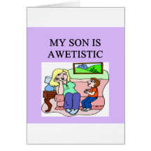 autistic son and mother card
