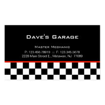 Auto Garage Business Card Racing