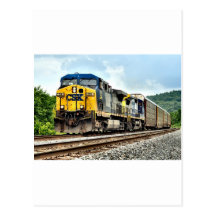 Auto Rack Train Postcards