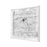Autograph score for the lied 'Trost' Stretched Canvas Print