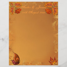 Autumn Berries Guest Message Paper Full Color Flyer
