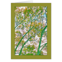 Autumn Branches Abstract Blank Greeting Card