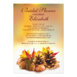 Autumn Fall Pinecones Bridal Shower Invitation
