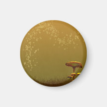 Autumn (Fall) Toadstool Design Fridge Magnets