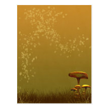 Autumn (Fall) Toadstool textured design Post Cards