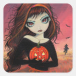 Autumn Fire Halloween Stickers