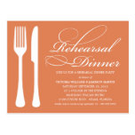 AUTUMN FLATWARE | REHEARSAL DINNER INVITE POSTCARD