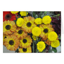 Autumn Flower Bouquet Greeting Cards