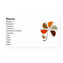 Autumn Leaf Abstract Business Cards