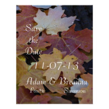 Autumn leaves all around personalized announcement