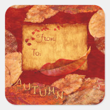 Autumn Leaves  Gift Tag Sticker