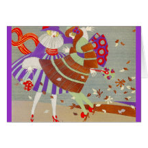 AUTUMN LEAVES IN THE WIND CARDS