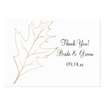 Autumn Oak Leaf Wedding Favour Tags Business Card Template
