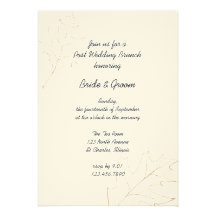 Autumn Oak Leaves Post Wedding Brunch Invitation