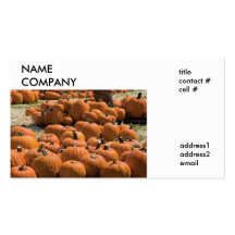 autumn pumpkin patch business card