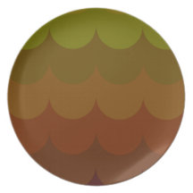 Autumn wave pattern dinner plates