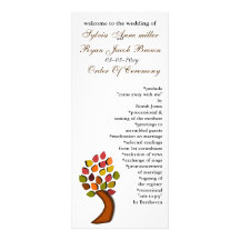 autumn Wedding program Rack Card