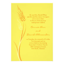 Autumn Wheat Wedding Invitation