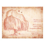 Autumn Willow Tree Wedding Reply Card Personalised Invites