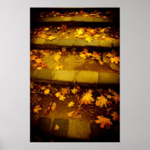 Autumn yellow leaves posters