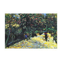 Avenue with Flowering Chestnut Trees at Arles Stretched Canvas Prints