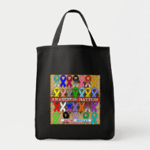 Awareness Matters - Cancer Ribbons Tote Bags