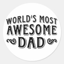 Awesome Dad Round Stickers