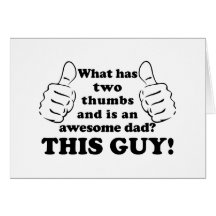 Awesome dad with thumbs cards
