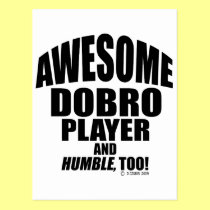 Awesome Dobro Player postcards