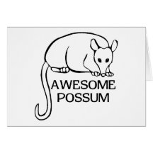 Awesome Possum Greeting Card