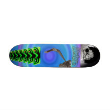 AWOL SKULL -  ANGST! - EYE DESIGN SKATE BOARD